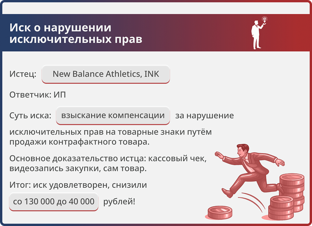 Картинка Нарушение исключительных прав на товарные знаки «New Balance»